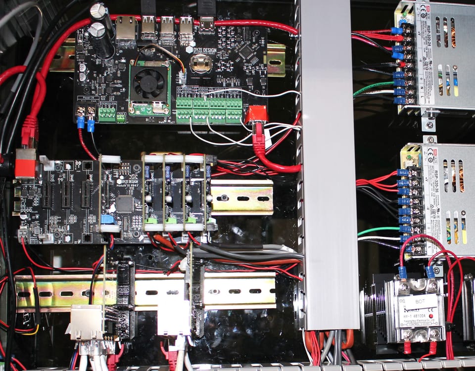Dyze Design Aurora Industrial IO Motion Controller Mounted in a Filament Innovations Icarus 3D Printer Machine