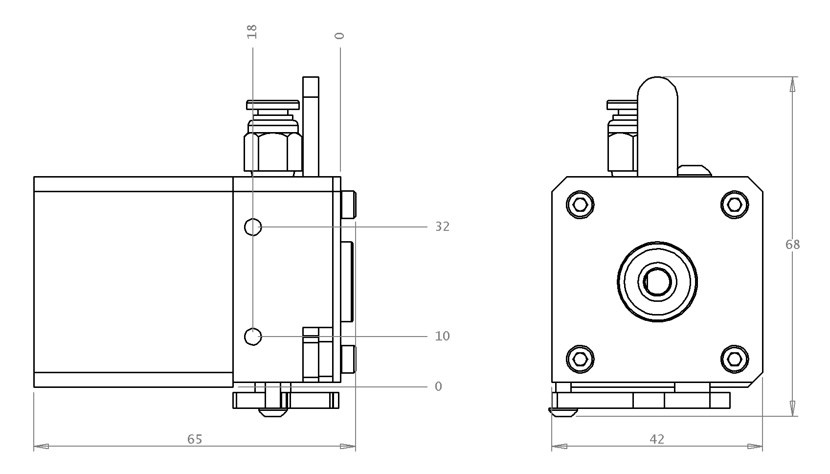 Dyzextruder drawings
