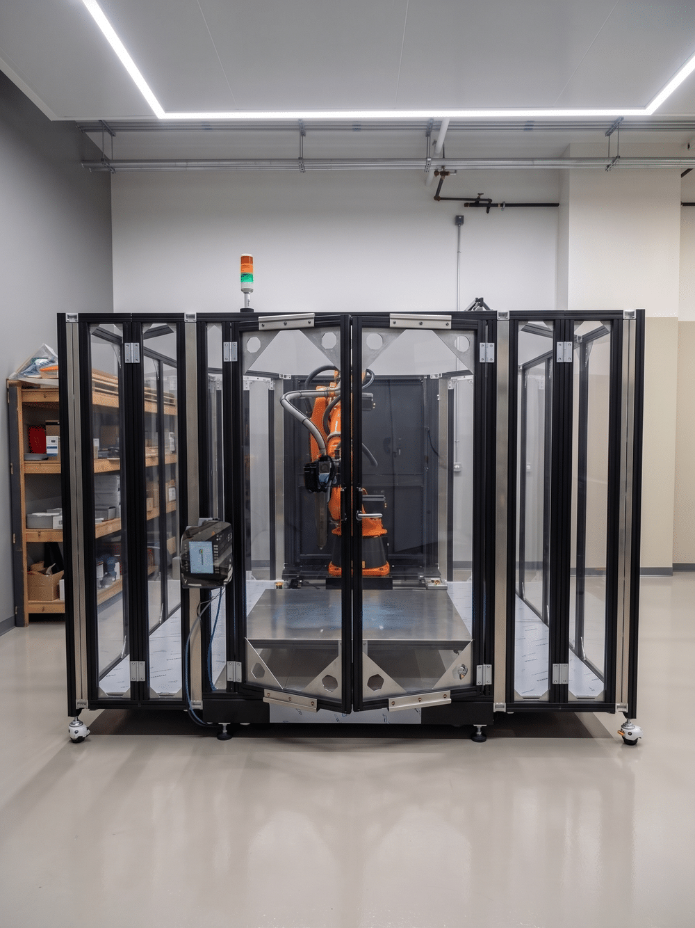 CSA and ISO certified mobile safety enclosure for large format additive manufacturing
